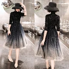 Коктейльные платья Элегантные водолазки It's  YiiYa  ,   Бальные платья  Бисероплетение Кружева , Иллюзия Блестками , Zipeer Вернуться , Вечернее платье  , E389 ,Лето 2019