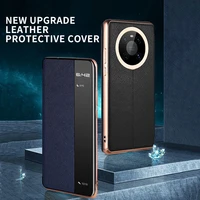 luxury shockproof camera lens protection filp leather mobile phone case for huawei mate 40 30 pro cellphone back cover funda bag