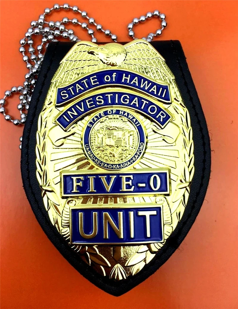 Значок на пояс для косплея США Гаваи пять-0 кожаный аксессуар Хэллоуина 5 о | Спорт