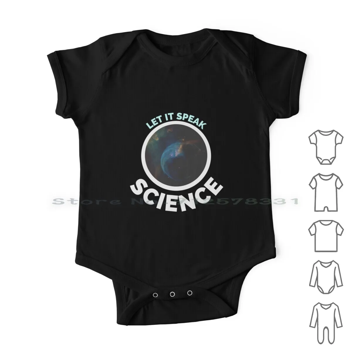 

Let Science Speak-Let It Speak-Science Space Nebula Scientist Design Newborn Baby Clothes Rompers Cotton Jumpsuits Let The