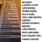 Цитаты из Семья правила наклейки для Лестница виниловые Home Decor Лестницы наклейка на лестницу интерьера набор кухонной утвари слова S352