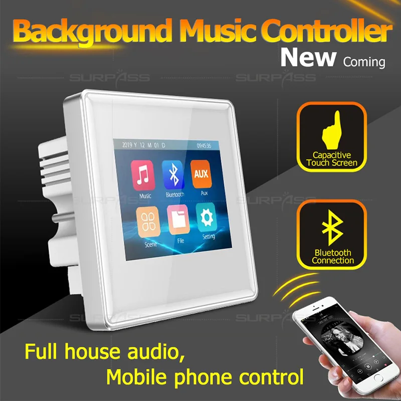 Настенный усилитель Bluetooth аудио музыкальный центр звук для отеля ванной комнаты