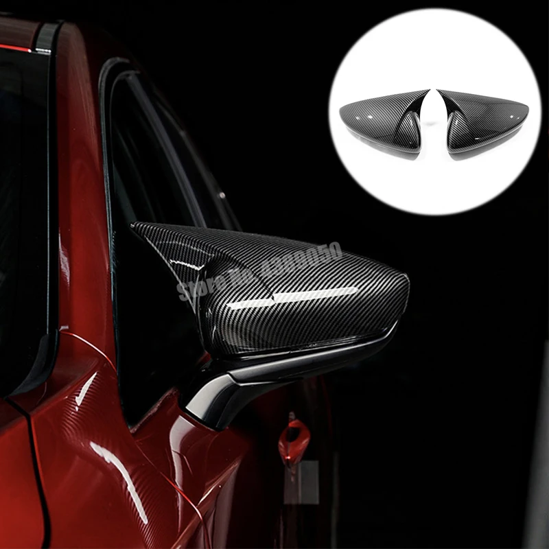 Для Mazda 3 Axela 2019 2020 ABS углеродное волокно автомобильные Окс рога чехол для зеркала
