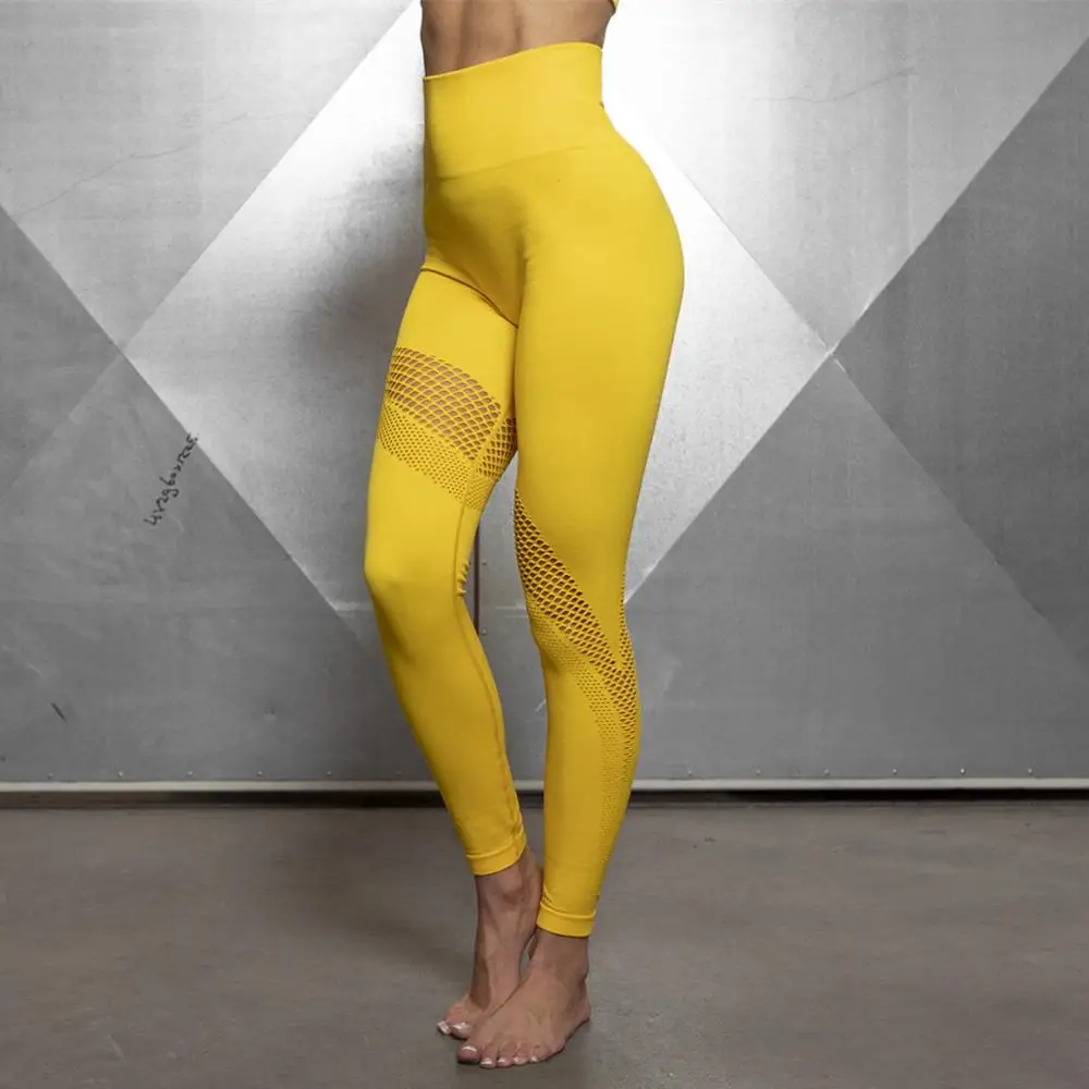 CB1191 yellow pant Женский спортивный костюм, комплект для йоги на одно плечо, бесшовный костюм для фитнеса, спортивный бюстгальтер для бега, штаны для йоги, леггинсы, женский костюм, одежда для спортзала - Цвет: CB1191 yellow pant