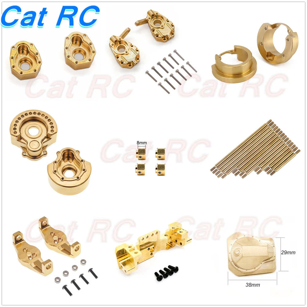 Латунный сверхпрочный противовес набор портальная приводная ось корпус бампер крепление для 1/10 RC Cwawler Traxxas TRX6 TRX4 обновленные детали