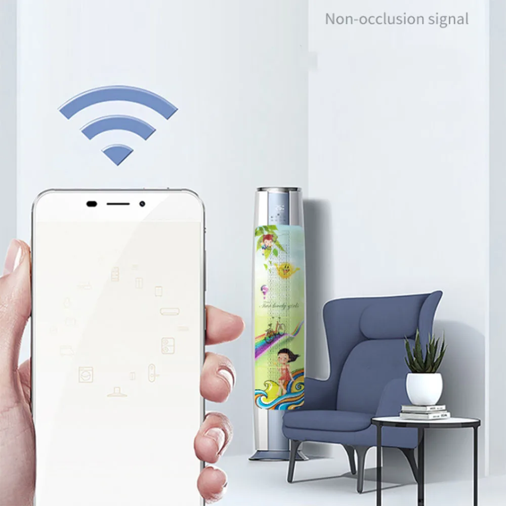 

Scalable Vertical-Type Air Conditioning Windshield Anti-Direct Blowing Air Deflector Household Elegant Printing Pattern Baffle