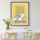 Португальские настенные художественные принты, минимализм, постер, Кухонное искусство, кофе, Картина на холсте, картина для гостиной, украшение для еды, домашний декор