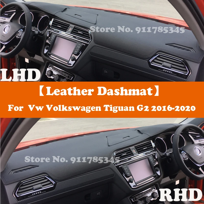 

Suede Leather Dashmat Accessories Car-Styling Dashboard Covers Pad Sunshade For Vw Volkswagen Tiguan G2 2016 2017 2018 2019 2020
