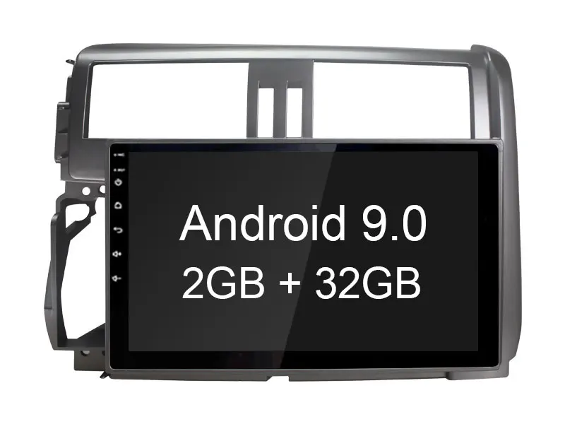 2GRAM 32GROM Besina 9 дюймов Android 9,0 Автомагнитола для Toyota Lander Cruiser Prado 150 2010-2013 мультимедийный плеер gps wifi аудио стерео 2G+ 32G - Цвет: 2GRAM 32GROM