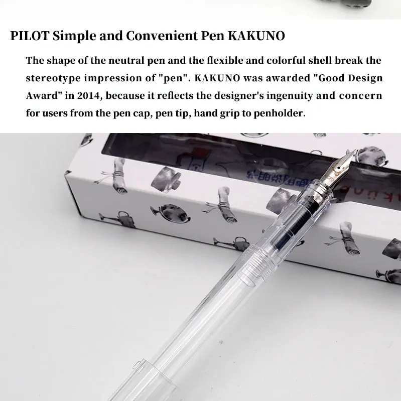 Pilot Kakuno FKA-1SR авторучка набор студентов улыбающееся лицо стиль нержавеющая сталь наконечник для письма