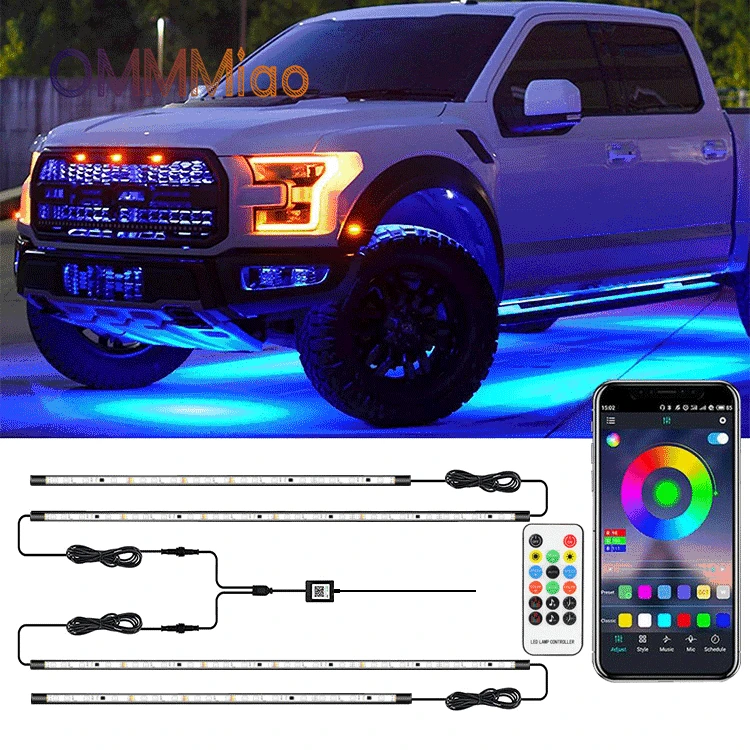 

Car app remote control music sound control light atmosphere light LED car bottom light music Bluetooth remote control strip
