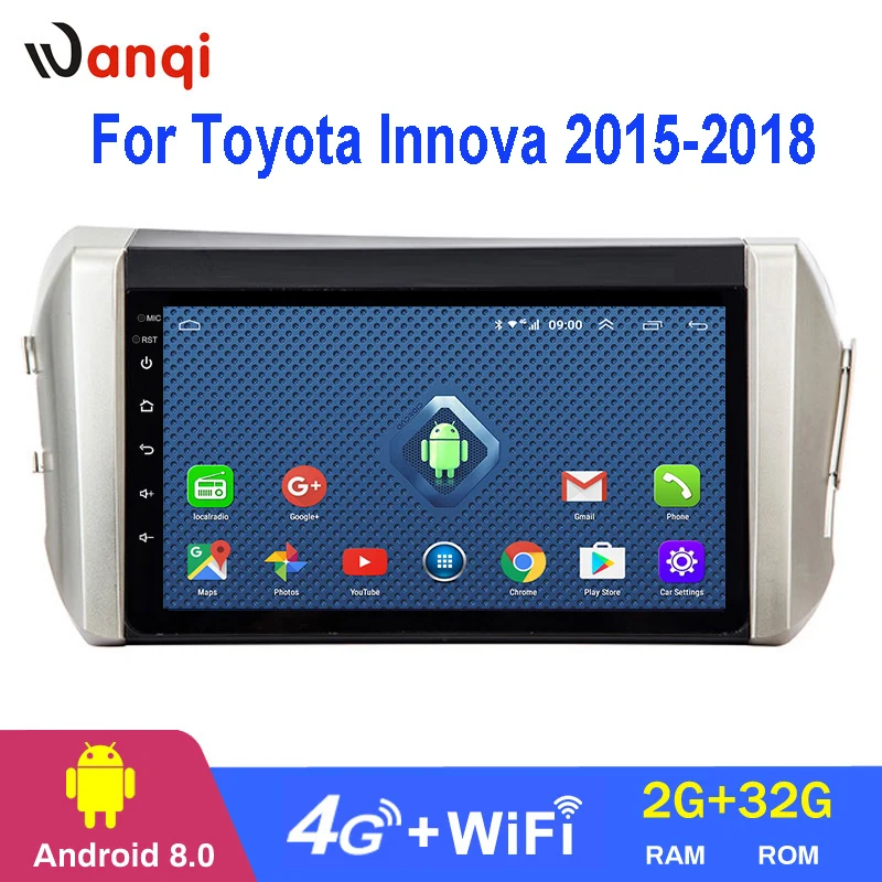 Автомобильный аудиоплеер с сенсорным экраном 10 1 дюйма 4G Lte All Netcom 2 + 32G для Toyota Innova