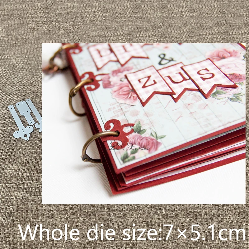 Новый дизайн металлический трафарет для рукоделия форма резки 3 шт. петли зажимы