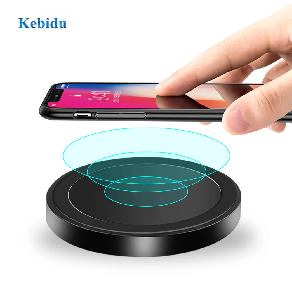 Быстрое беспроводное зарядное устройство KEBIDU 5 Вт для iPhone X/XR/ 8 Plus Qi быстрое Samsung