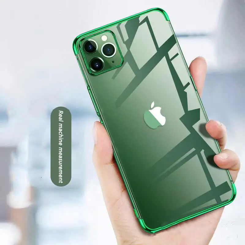 Для iPhone 11 Pro Max X XS чехол для XR TPU покрытие прозрачный нескользящий