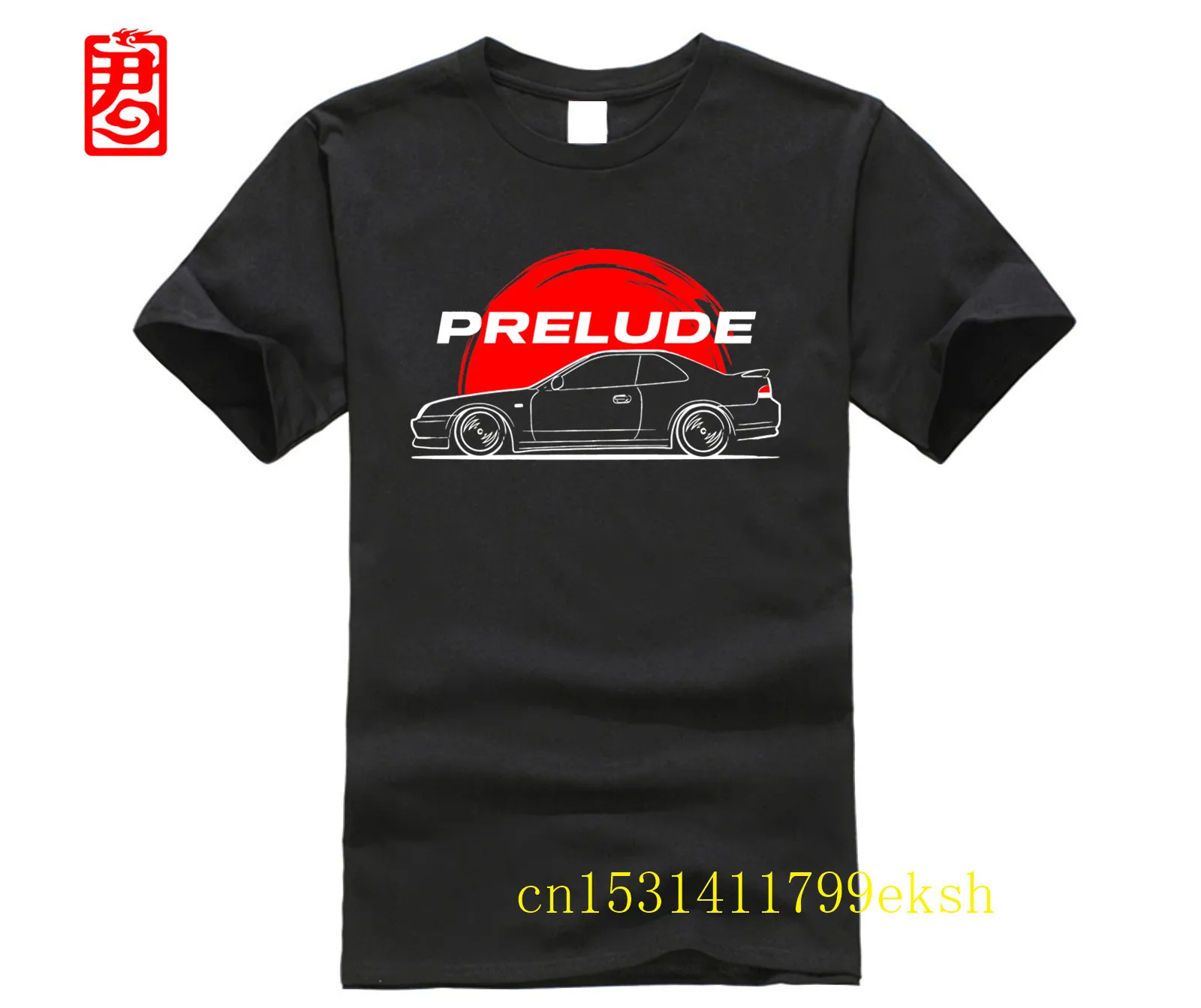 JDM Prelude V футболка с круглым вырезом футболки коротким рукавом упражнения Для