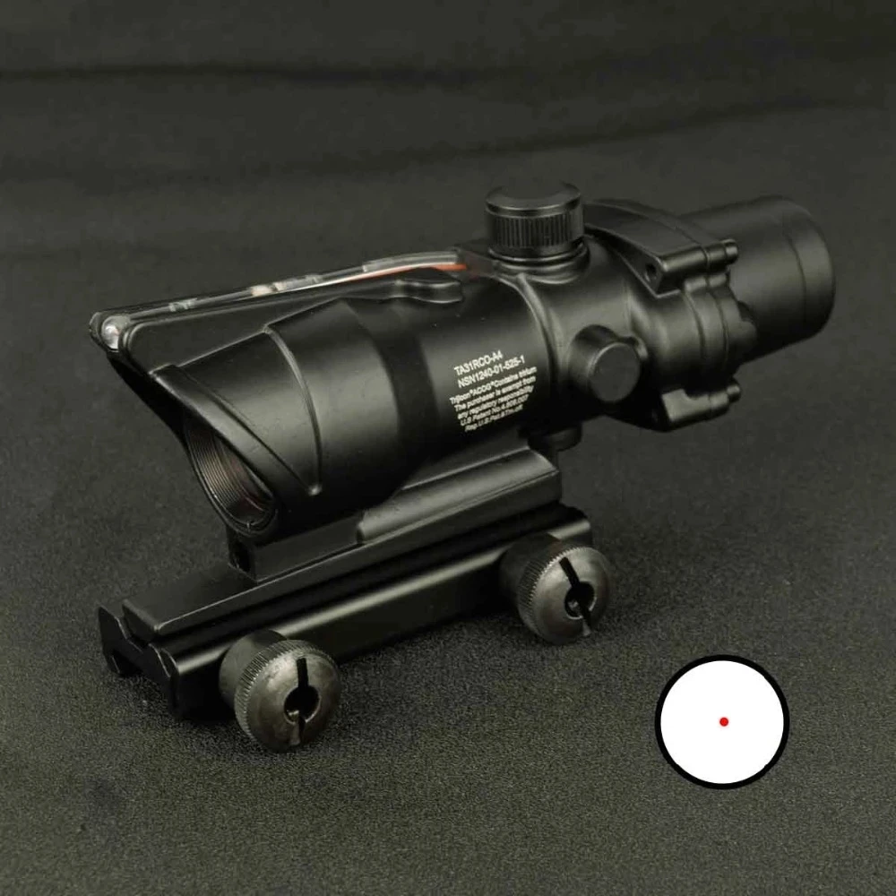 Lambul охотничий страйкбол прицел ACOG 1X32 Тактический Воздушный пистолет с красной