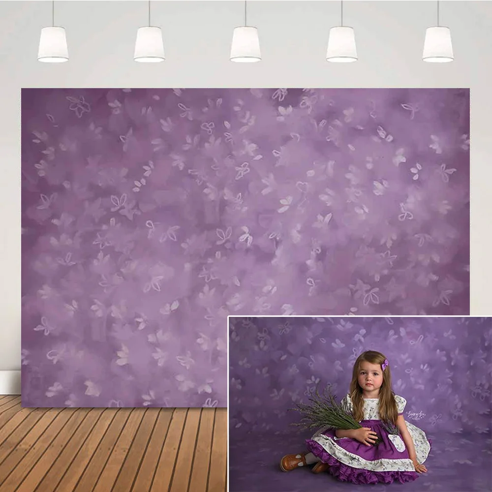 Фиолетовые абстрактные текстурный фон для детей с цветочным узором портрет