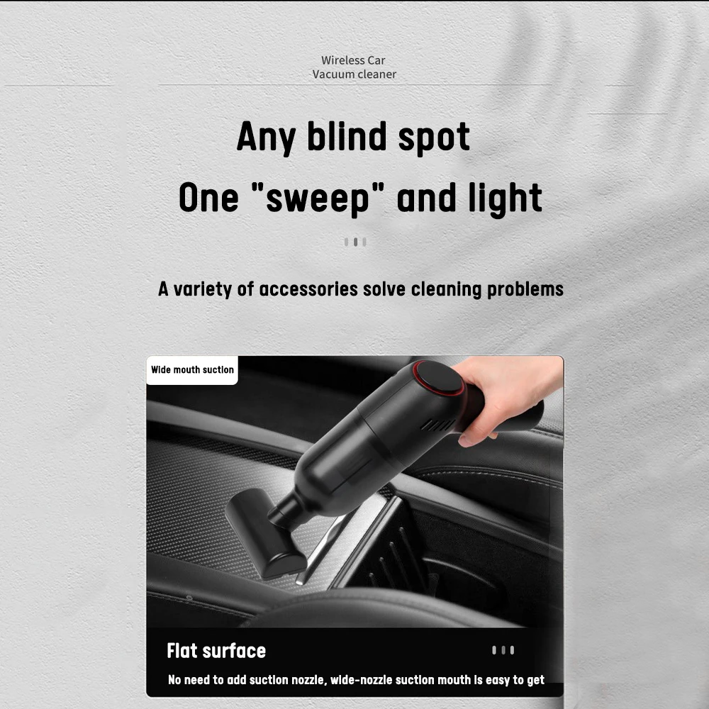 

High Suction Power Portable Wireless Car Vacuum Cleaner 8000pa 120W Rechargeable Handheld Automatic Vacuum Cleaner