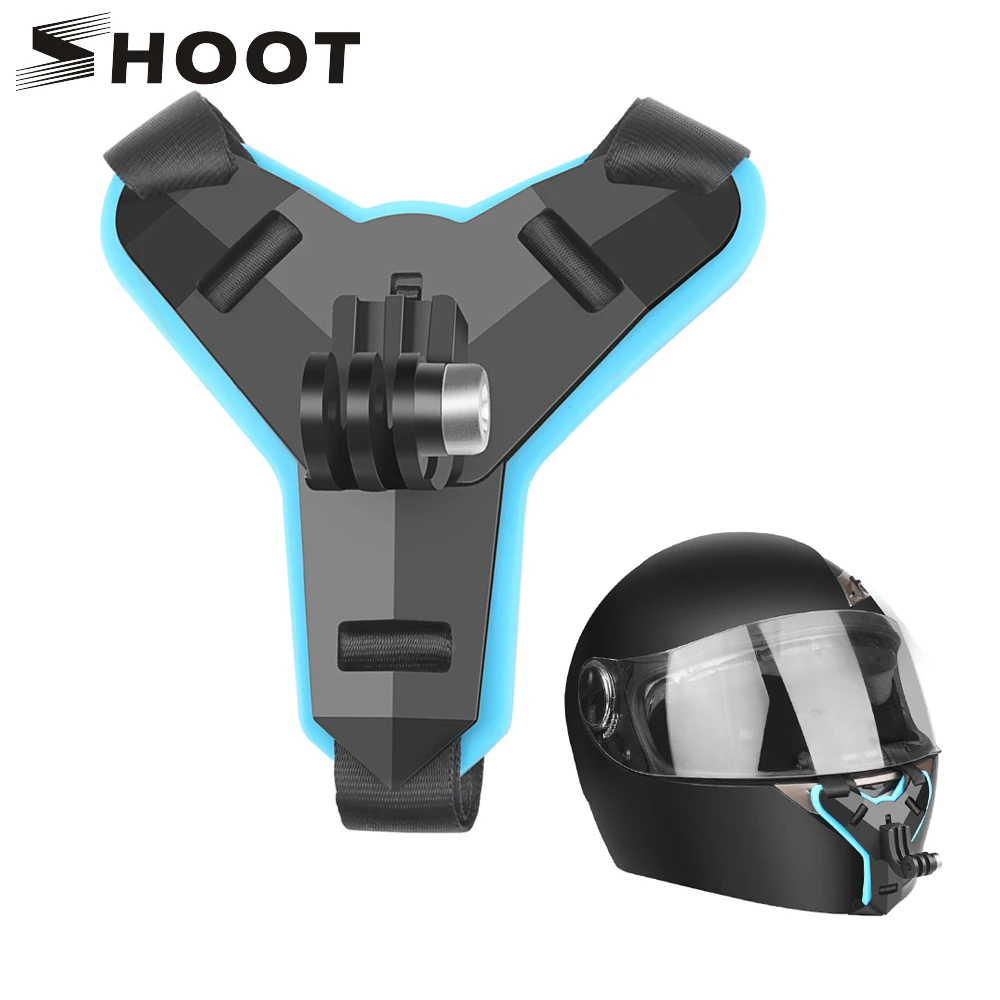

SHOOT Motorcycle Helmet Chin Stand Mount Full Face Holder for GoPro Hero 10 9 8 7 Yi 4K Sjcam H9r Insta360 OSMO Action Camera