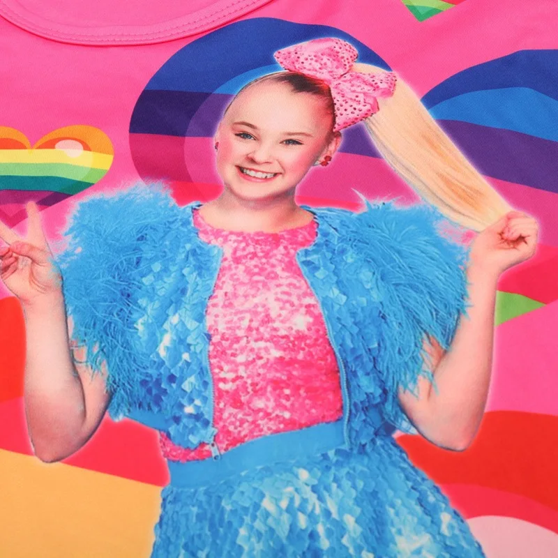 Лидер продаж красивое платье jojo siwa радужные платья принцессы для девочек на день