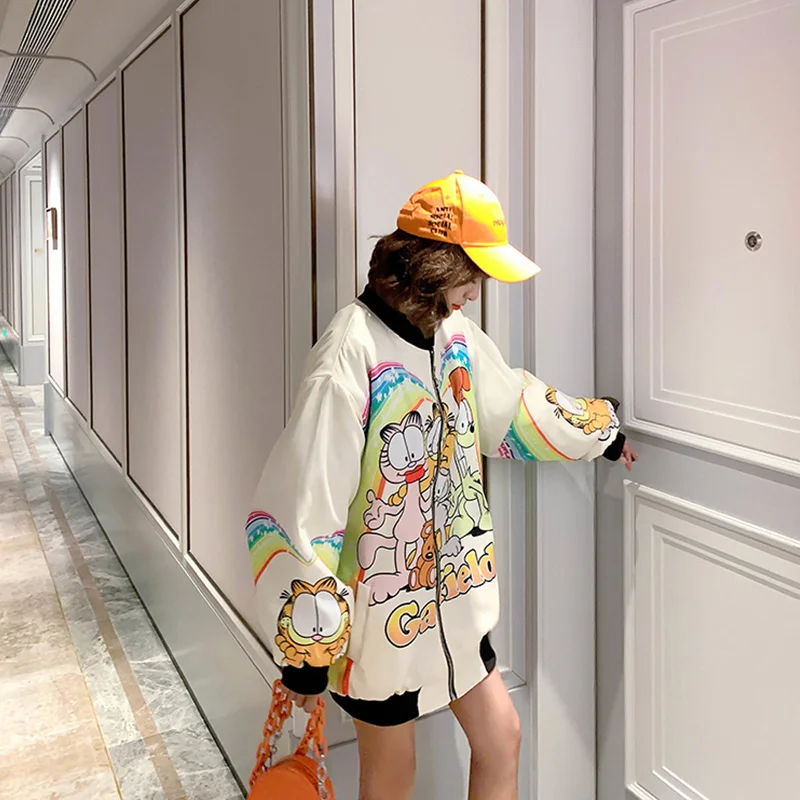 2019 осенние и зимние теплые куртки модные женские пальто с мультяшным принтом |