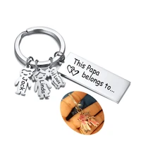 family love keychain customized personalized daddy family kids cat dog name engraved for parents papa children gift keyring bag