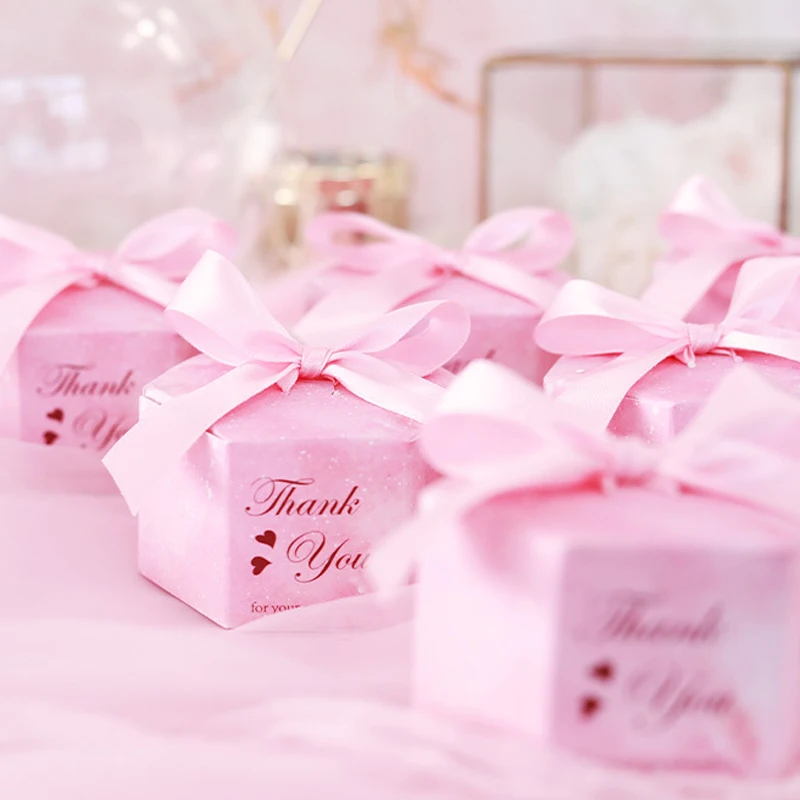 Подарочная коробка с шестигранным узором для вечеринки бумажные коробки