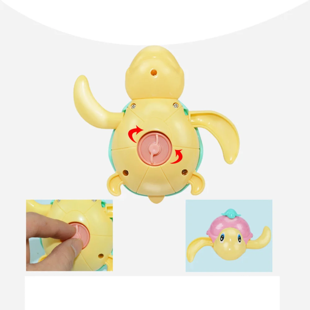 

2pcs Baby Animal Bathing Clockwork Little Turtle Baby Funny Bathing Water Playing Bath Time Toys (Random Color)