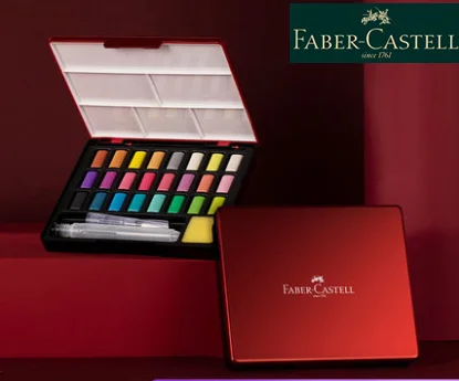 Бесплатная доставка набор металлических однотонных акварельных красок Faber Castell 24