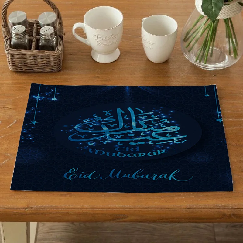 

Fuwatacchi Table Cushion Tableware Eco Durable Polyester Linen and Cotton Linen Placemat Tea Party Decorations Home Accessories