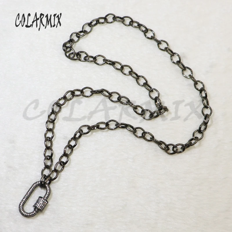 2 шт. ожерелье циркониевая Пряжка Подвеска длинная цепочка Ожерелье Высокое