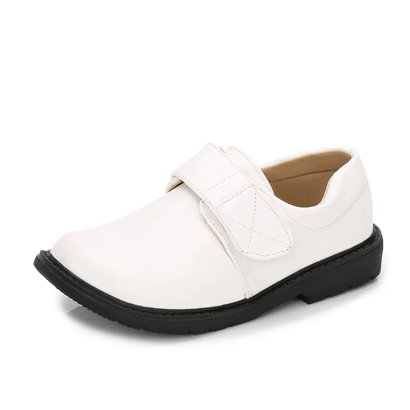 Zapatos de vestir blancos y negros para ni&ntilde;os, moda de Oto&ntilde;o, para actuaciones, suaves y transpirables, nuevos de cuero, 2022-1