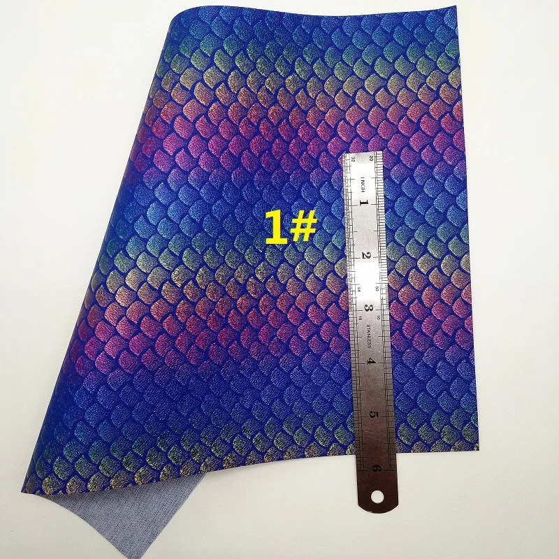 Mixed Colors Glitter Fabric Rainbow Snake Faux Synthetic Leather Sheets For Bow A4 21x29CM Twinkling Ming XM739 | Дом и сад