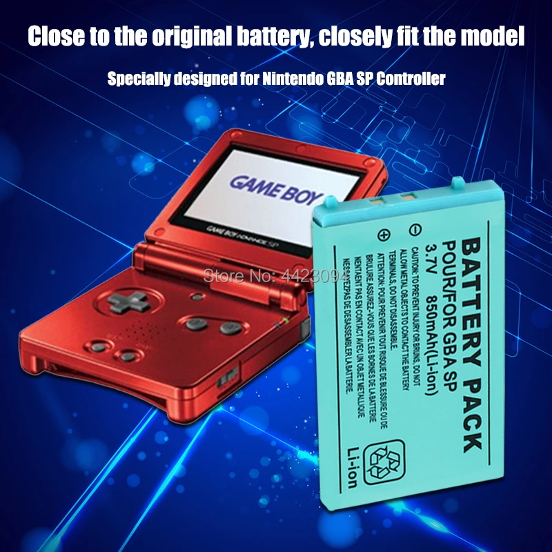 

3.7v 850mAh Rechargeable Lithium-ion Battery + Tool Pack Kit for Nintendo Gameboy Advance GBA SP Replacement