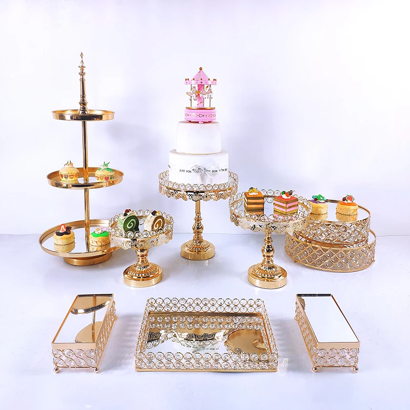 8 12 шт. Акрил зеркало металлическая для подставки пирожных Набор круглых одежда