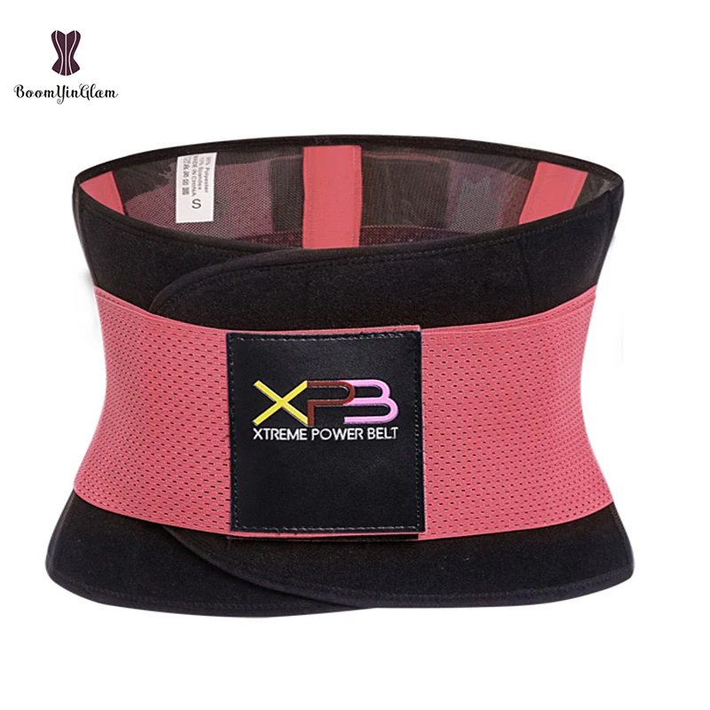 Pink Поясной тренажер Xtreme power пояс поддержка талии для фитнеса корсет талии Cincher Shaper Пояс для триммера живота для беременных мам 603 - Цвет: Pink