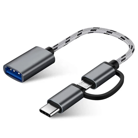 Переходник 2 в 1 USB 3,0, адаптер типа OTG C, Micro USB/USB 3,0, кабель-переходник OTG для геймпада, флеш-накопителя, кабель USB Type-C OTG