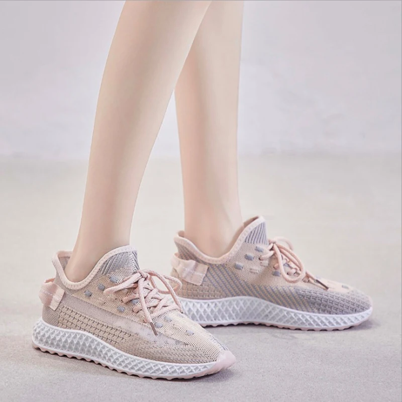 

Women Sneakers Fashion Mesh Women Casual Shoes 2020 Flats Platform Spring Summer Women Shoes Breathable Running Shoes
