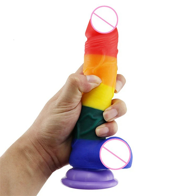 Реалистичные радужные фаллоимитаторы Супер огромный большой фаллоимитатор на