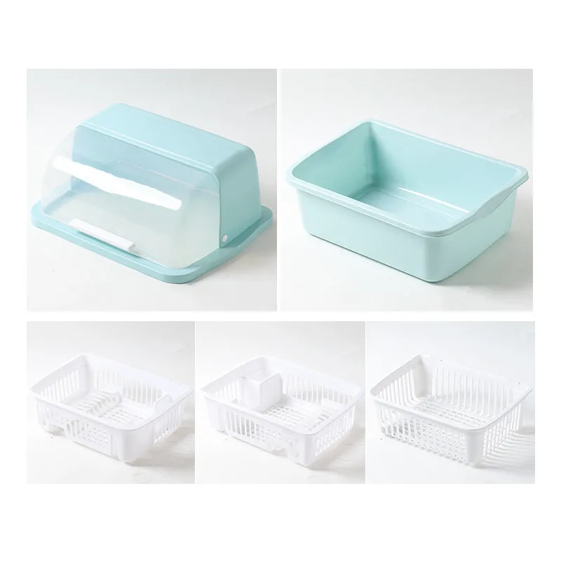 

Large Dish Rack Kitchen Storage Box Holder Dinnerware Organizer Bowl Plate Portable Tableware Draining Rack Home Shelf Cupboard