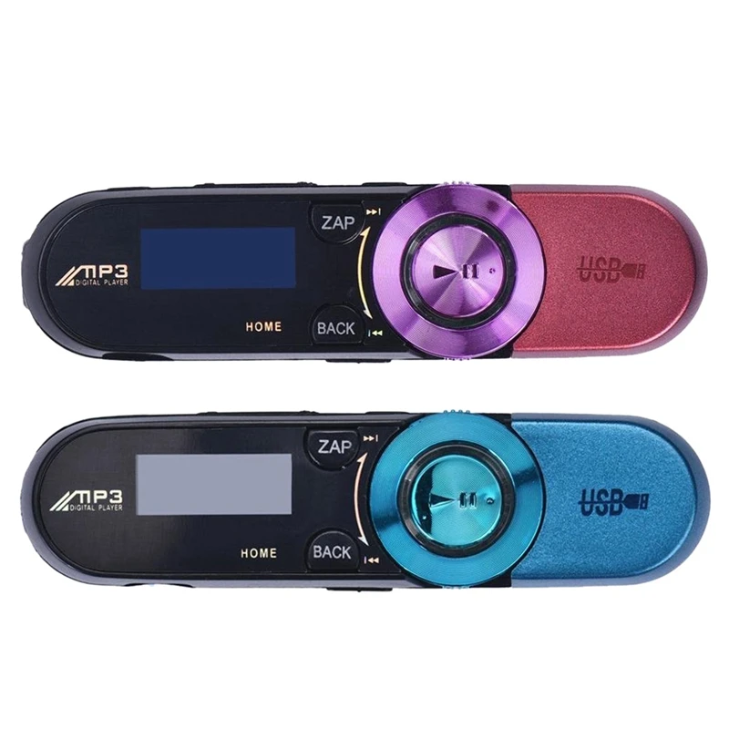2pcs LCD USB Card MP3 Player 16 GB Lcd Usb Screen Radio Music FM TV Flash - Pink &amp Blue | Электроника