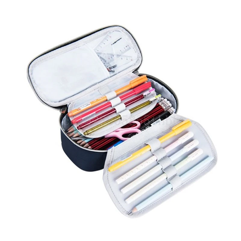 

Large Capacity Oxford Pencil Bag Case w/ Password Lock Zipper Pen Storage Pouch