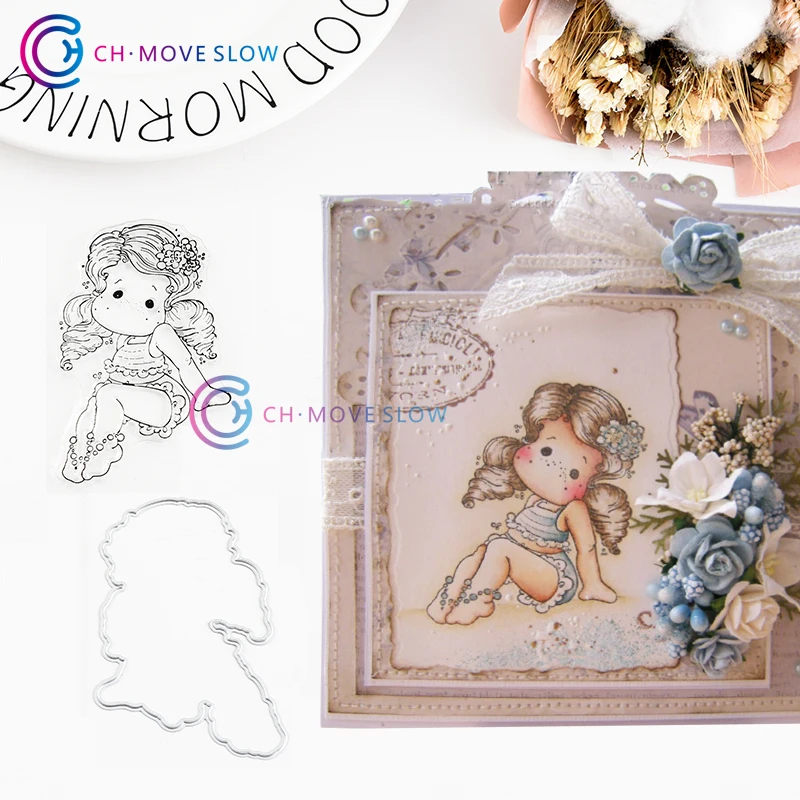 CH seating Girl металлические штампы и DIY Скрапбукинг карта трафарет бумага ручная