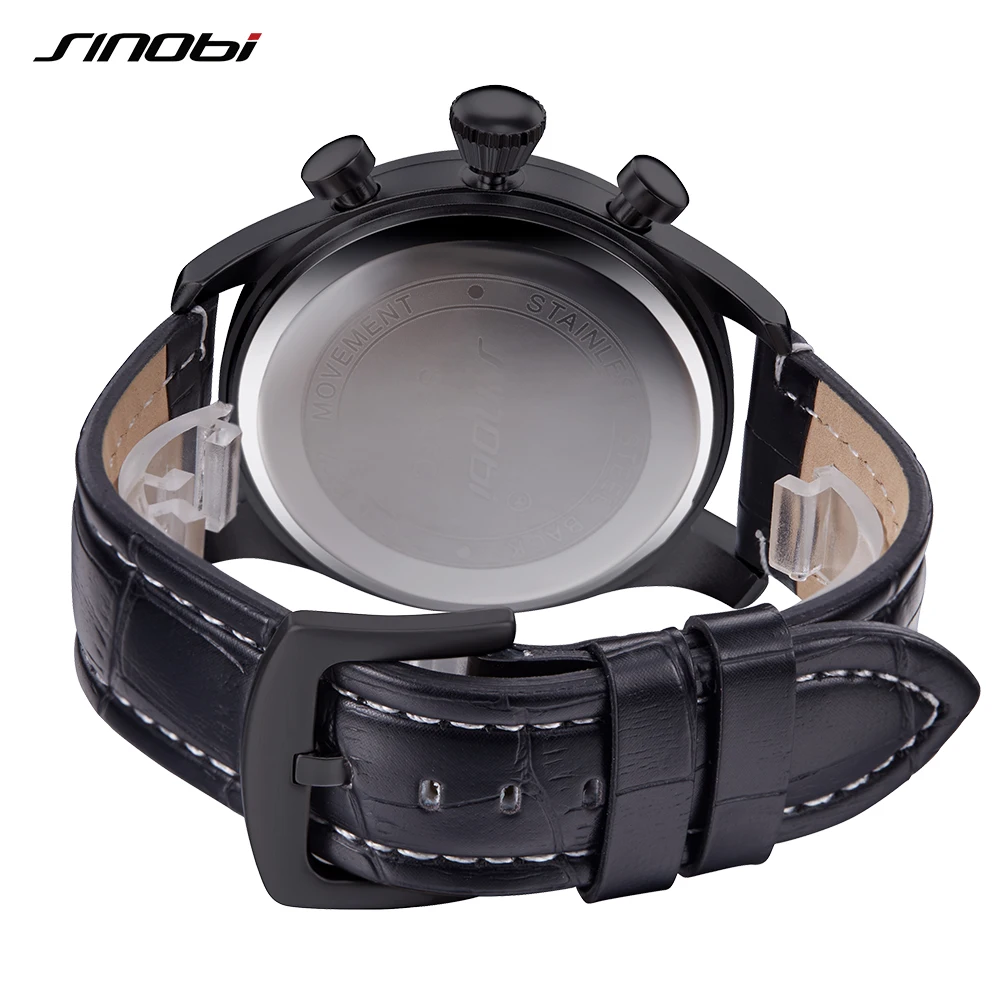 Часы SINOBI Мужские с хронографом креативные Спортивные кварцевые аналоговые