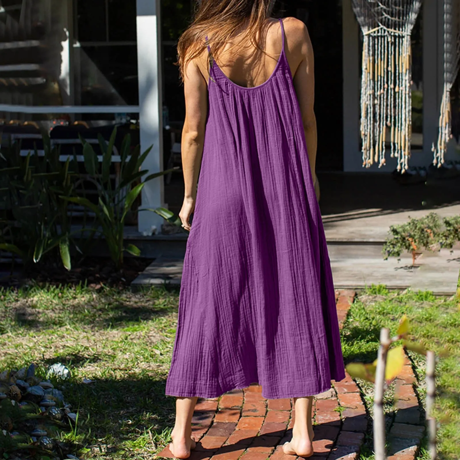 

Bohemian Summer Casual Women's Maternity Dresses Plus Size Spaghetti Strap Short Sleeve Loose Maxi Dress For Pregnant Women