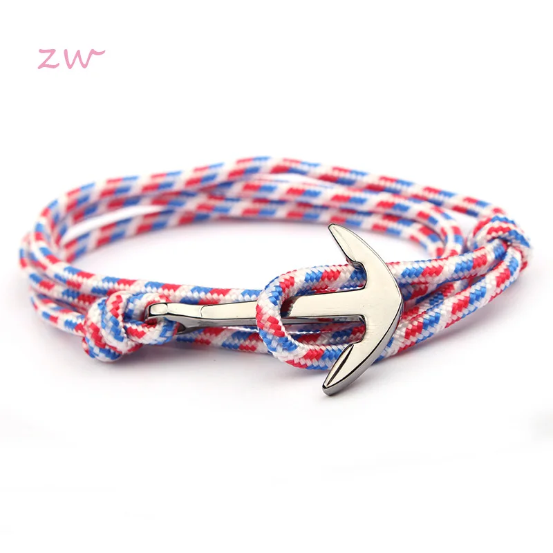 Регулируемый Для мужчин Паракорд якорь Браслеты дружбы Очаровательная Женская
