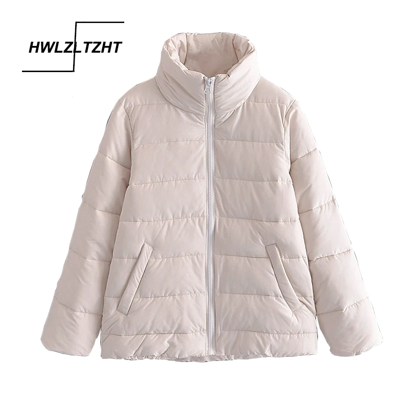 

HWLZLTZHT Womens Winter Coats Loose Cotton Casual Jackets Warm Padded Parkas Female Overcoat Coat Warm Womens Casual Top