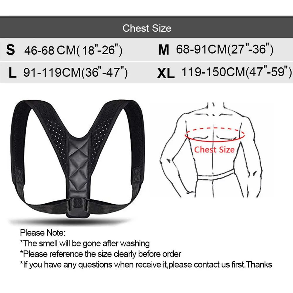 

Men Women Back Posture Corrector Upper Back Shoulder Lumbar Spine Support Belt Corset Medical Adjustable Posture Correction