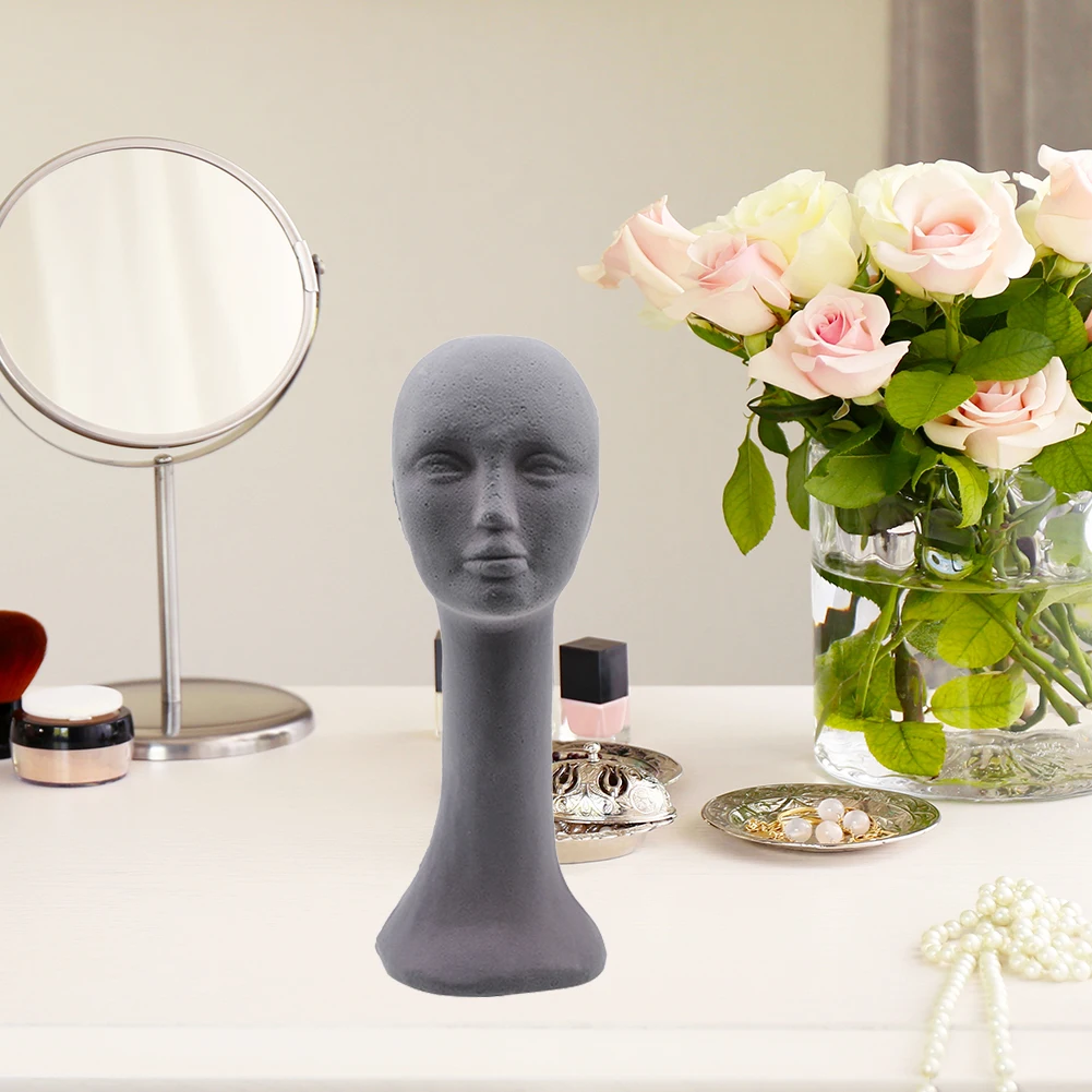 Практичная форма для головы из флокированного пенопласта парики шляпа шарф